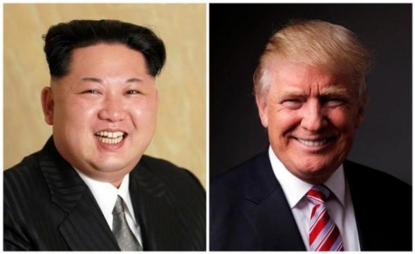 A combination photo shows a Korean Central News Agency (KCNA) handout of North Korean leader Kim Jong Un released on May 10, 2016, and Republican U.S. presidential candidate Donald Trump posing for a photo after an interview with Reuters in his office in Trump Tower, in the Manhattan borough of New York City, U.S., May 17, 2016. REUTERS/KCNA handout via Reuters/File Photo & REUTERS/Lucas Jackson/File Photo